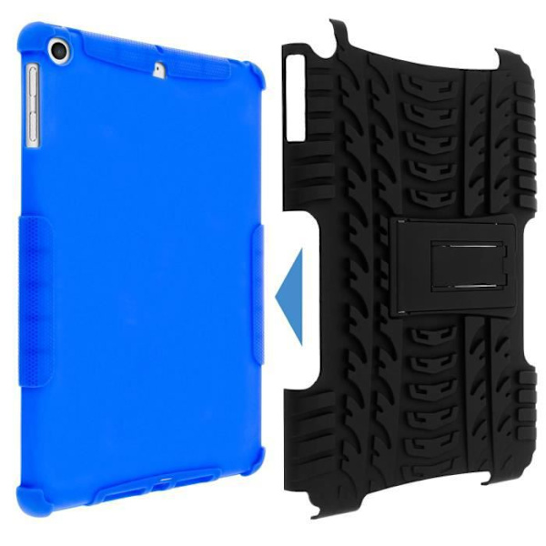 Coque iPad 9.7 - AVIZAR - Forstærket stødabsorbering - Indbygget støtte - Blå - Unisex Blå