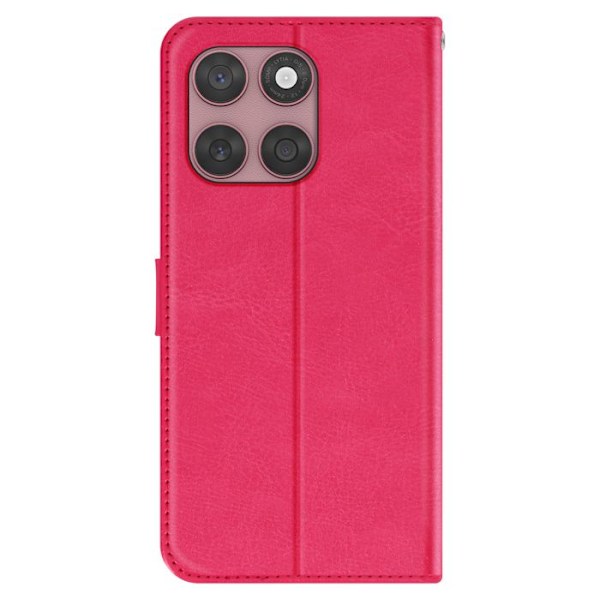 Vintage Etui til Motorola Edge 60 Fusion og Edge 60 Tegnebog Fuchsia Rosa