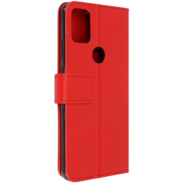 Housse - AVIZAR - Alcatel 3X 2020 - Similicuir grainé - Röd - Stödfunktion Röd