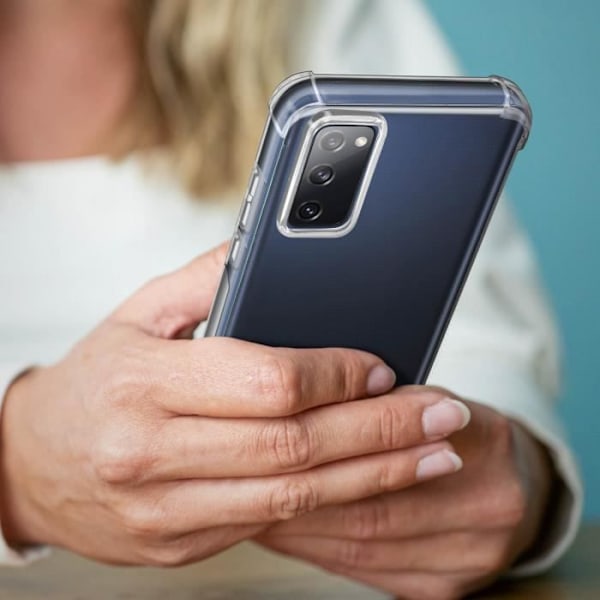 Skyddspaket för Samsung Galaxy S20 FE - AVIZAR - Mjukt fodral + genomskinligt härdat glas Transparent