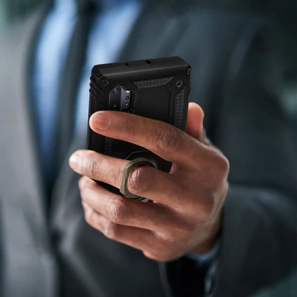 Coque - AVIZAR - Galaxy Note 10 Plus - Bi-materialer - Hård och Mjuk - Stöd för Videor Svart