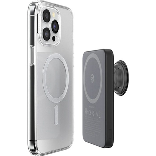 Ekstern batteri Popsockets Powerbank Power pack 5000 mAh MagSafe Sort