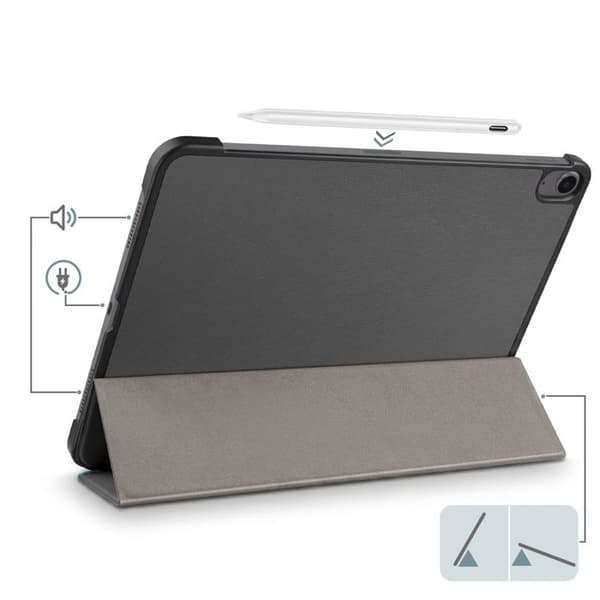 iPad Air 13" 2025 Etui med Modulært Støtte Design Trifold Grå Grå