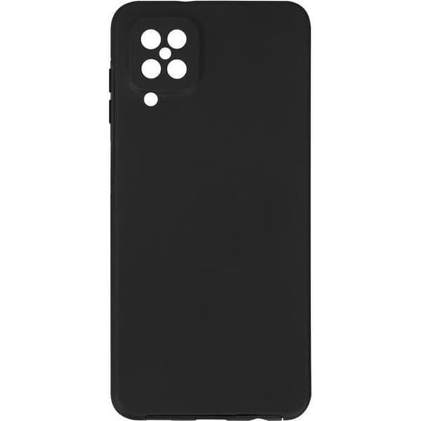 Coque - Samsung - Galaxy A12 - Hårdt Bagbeskyttelse - Blød Foran Beskyttelse - Sort Svart