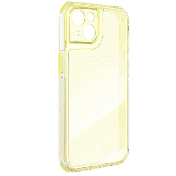 Skydd för iPhone 13 Förstärkt Design Bi-Material Texturerad Antiglidande Gul Gul