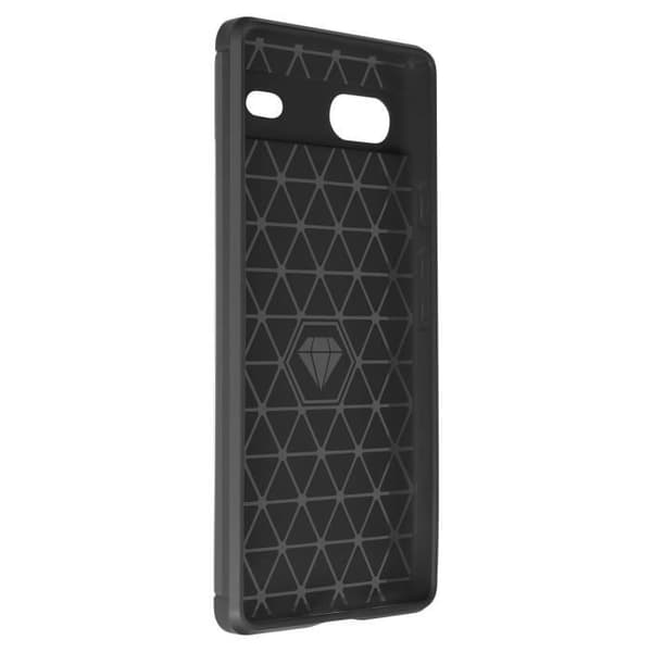 Google Pixel 7 Cover Soft Carbon Effect Børstet Metal MOFI sort