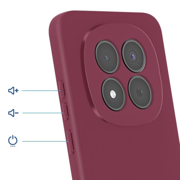 Coque Soft-Touch til Redmi Note 15 Pro 5G i Antiskrid Silikone Bordeaux Röd