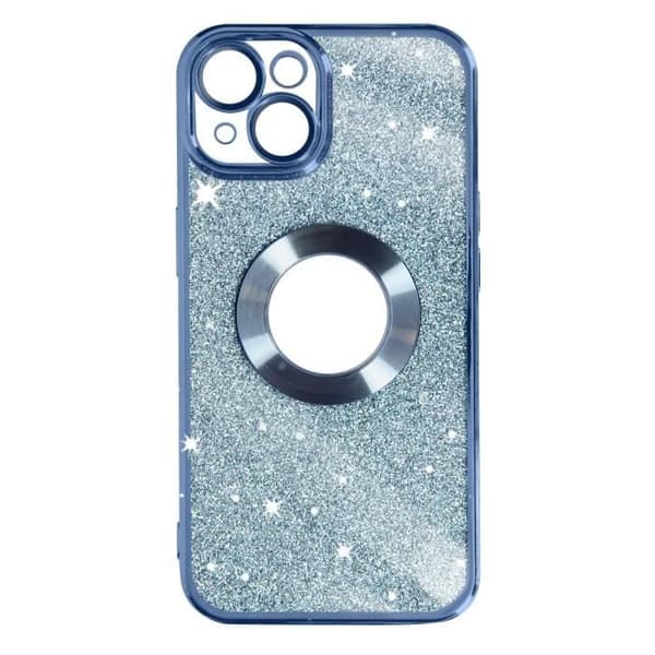 Coque iPhone 14 - Protecam - Spark - Pailleté - Silikone gel - Kromeret Blå