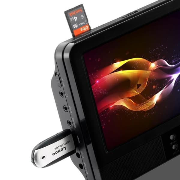 Lenco MES-415 - USB DVD-afspillere Duo bærbare - Sort