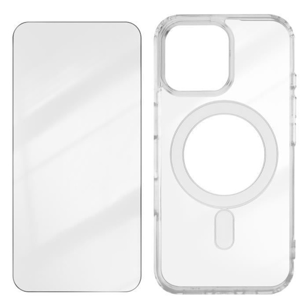 Kotelo iPhone 16 Prolle - 4SMARTS - Iskunkestävä 9H karkaistulla lasilla - Läpinäkyvä Transparent