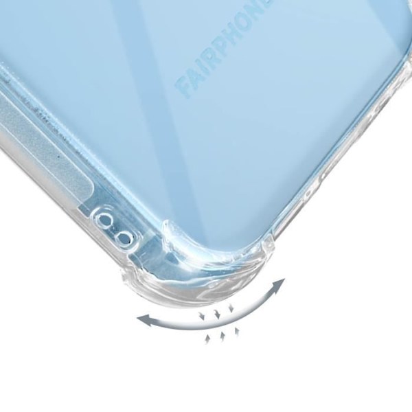 Kuori - ILMOITUS - Fairphone 5 - Pehmeä Silikoni - Kirkas - Klassinen Isku Vit