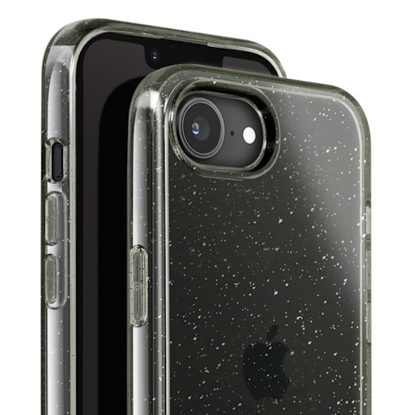 Coque Paillette för iPhone 16e Hybride Design Glamour Svart Svart