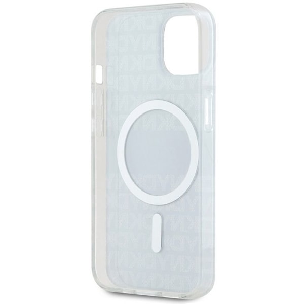 iPhone 15 Kuori - DKNY IML DKNY IML Mono & Stripe MagSafe (DKHMP15SHRHSEK) - Musta