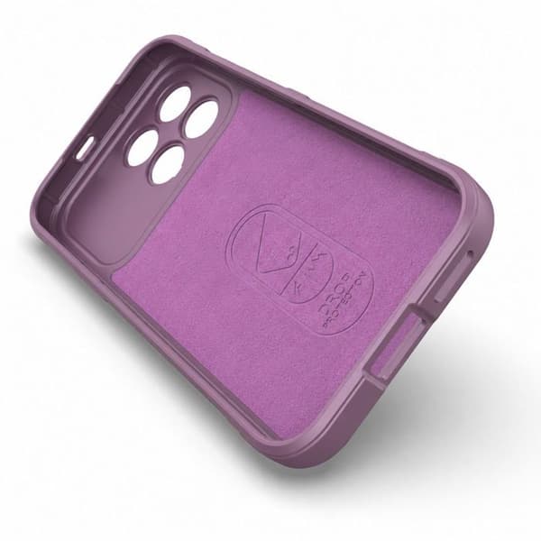 Cover til Poco F8 Pro 5G med 3D Relief og Antiskrid Greb Lilla Violett