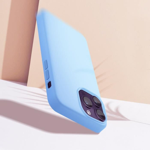 iPhone 14 Pro Max -kotelo Puolijäykkä Ohut Kevyt Pehmeä Sisäpuoli Moxie-teräksensininen Stålblå