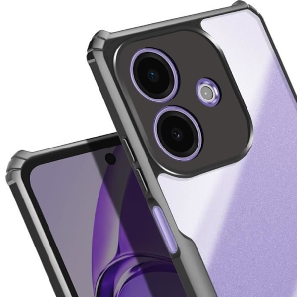 Skyddsfodral för Oppo A40 Silikon Stöttålig Kamerablock Täcka Svart Svart