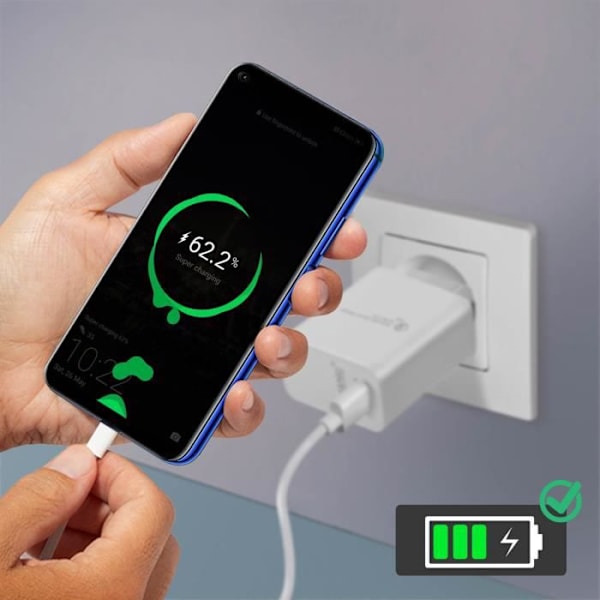 Laddningsplatta - Huawei - Y6 2019 / Honor 8A - Micro-USB - Med mikrofon - Svart Svart