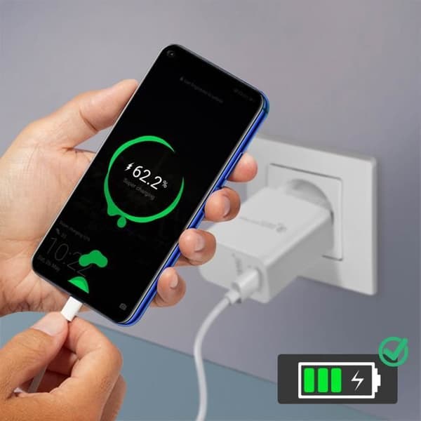 Ladekabel - Huawei - Y6 2019 / Honor 8A - Micro-USB - Med mikrofon - Sort Svart