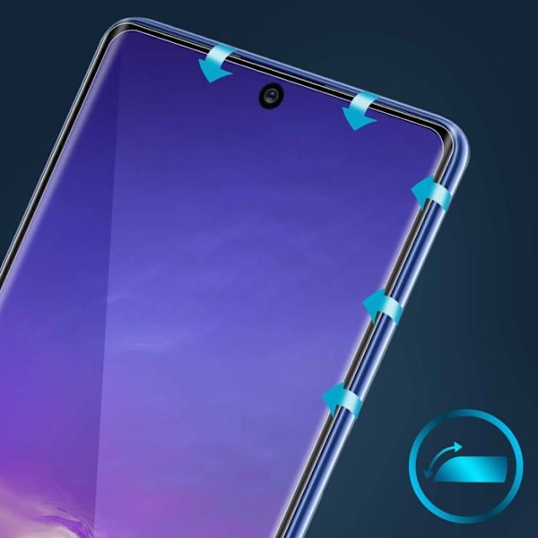 Elokuva Galaxy S10 Lite 9H Kova Lasi Mustalla Reunalla Läpinäkyvä Svart