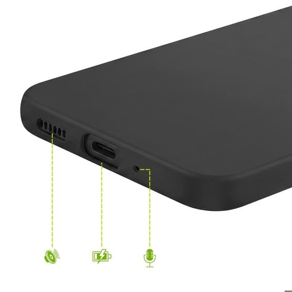 Silicone Cover til Galaxy A34 5G med Diskret Beskyttelse og Stødabsorberende Mayaxess Sort Svart