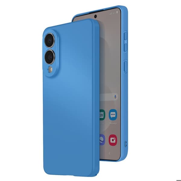 Coque - AVIZAR - Galaxy S25 Edge - Semi-Hårdført Silikone - Blød-Touch - Blå Blå