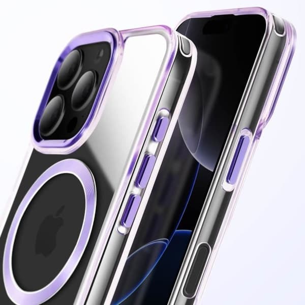 Coque MagSafe för iPhone 16 Pro Bakre Glas Lila Lila