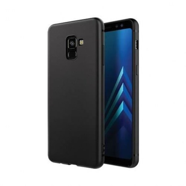 Kotelo Galaxy A8 2018 TPU POLYGAB MW Musta - MW - Galaxy A8 2018 - Puolijäykkä - Synteettinen - Kiiltävä Svart