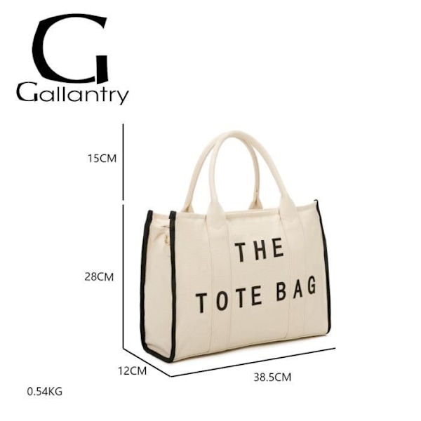 Totebag-käsilaukku kangaskokoa L Gallantry beige Beige