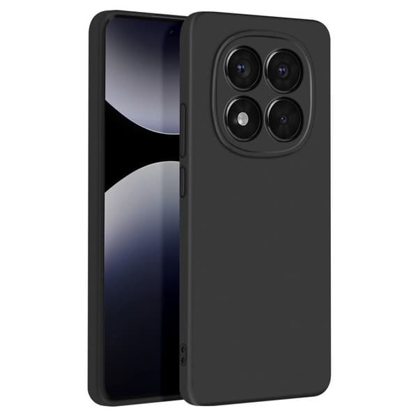 Coque - Xiaomi - Redmi Note 14 Pro/Pro Plus - Semi-rigid - Stødabsorberende beskyttelse - Soft-touch Sort Svart