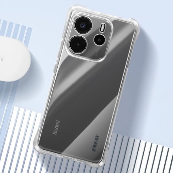 Skydd för Xiaomi Redmi Note 14 4G Stöttålig Flexibel Förstärkta hörn Transparent Transparent