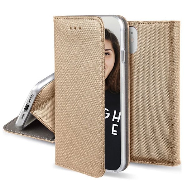 Folio Book Galaxy A32-4G etui med sideklap i guld Kulta