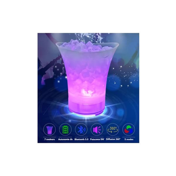 Jääpala "Bluetooth & LED" 5L Valkoinen Vit