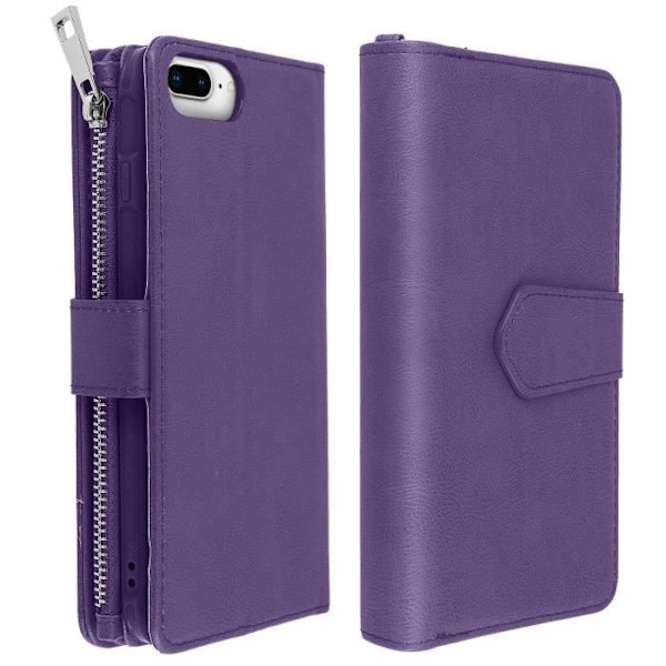 Étui Portefeuille - AVIZAR - iPhone 6/6S/7/8 Plus - Violette - Hård Skal - Dobbelt Klap lila