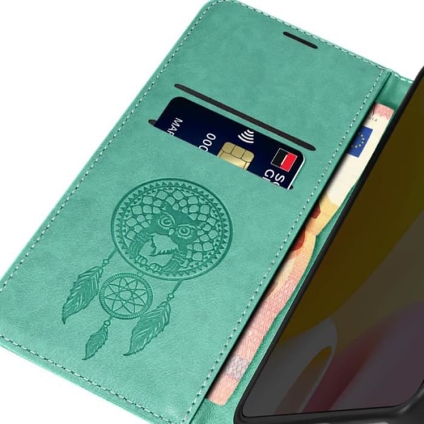 Etui til Xiaomi 12 Lite Wallet og Stand Mandala Dream Catcher Green Blå