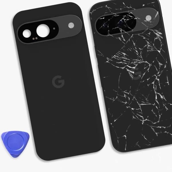 Bakglas för Google Pixel 9 Original Service Pack Google Svart Svart