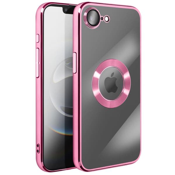 Skal - AVIZAR - iPhone 16e - Mjuk Silikon - Kromad Kontur - Effektivt skydd Ros