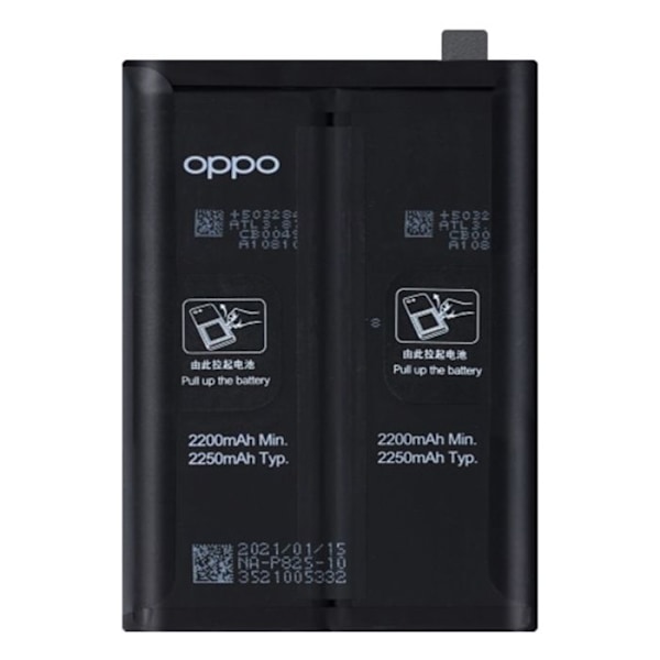 Intern batteri til Oppo Find X3 Neo 4500mAh BLP825 Sort Svart