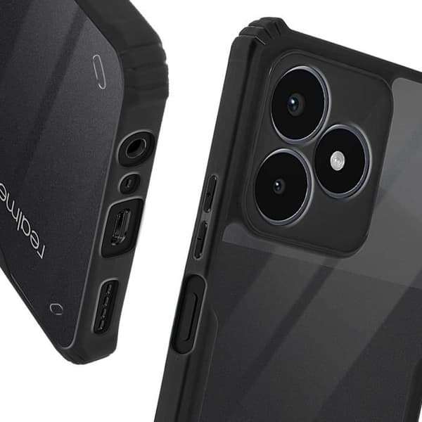 Coque - ADVISE - Realme Note 50 - Stødabsorberende - Forstærkede Hjørner - Dækning til Kamera блок Svart