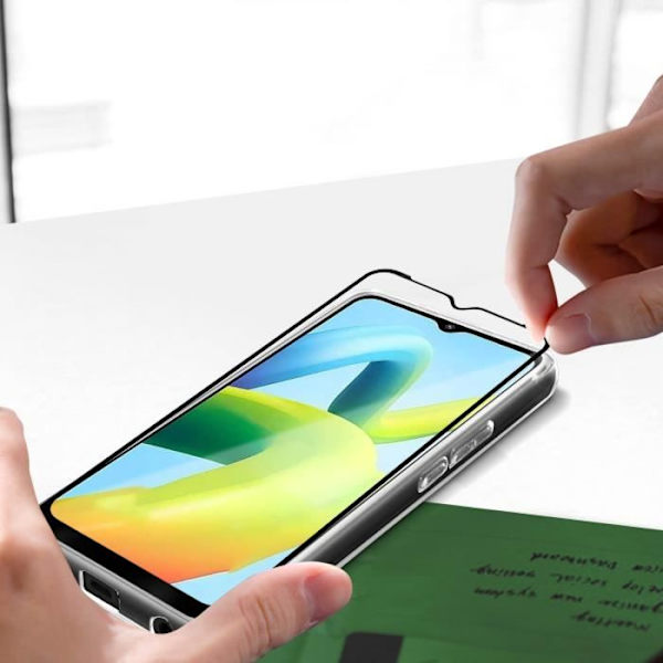 Fodral för Redmi A1 Soft Transparent Tempered Glass 9H Black Bigben