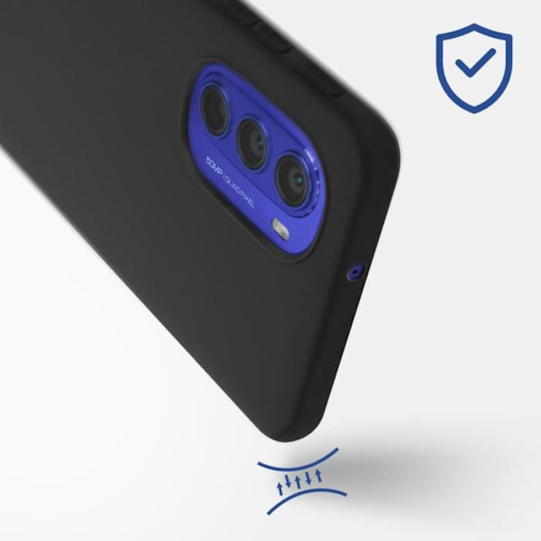Motorola Moto G51 5G kotelo joustava silikoni mattapintainen sormenjälkiä estävä musta