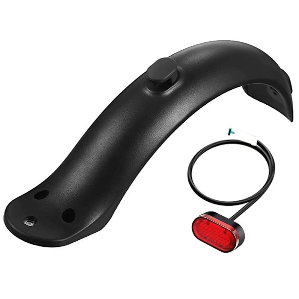 Takalokasuoja Xiaomi M365 ja M365 Pro -sähköpotkulaudalle LED-valolla musta Svart