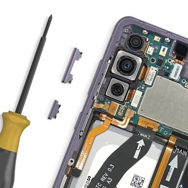 Ström- och volymknapp för Samsung Galaxy S21 FE Lavender Lila