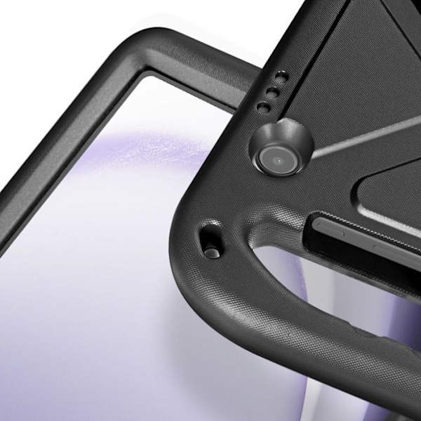 Lasten iskunkestävä suojakotelo Samsung Tab A9 Plus -tabletille, jossa on kahva ja tuki, musta Svart