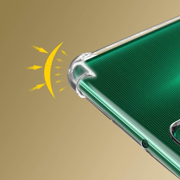Skyddsskal - AVIZAR - Huawei P40 Lite - Flexibelt Silikon - Förstärkta hörn - Vit Vit