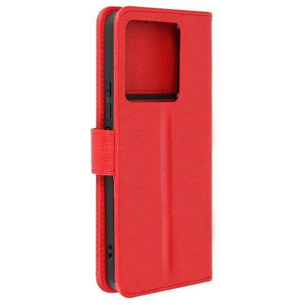 Etui til Xiaomi Redmi Note 13 Pro 5G tegnebog og videoholder Rød