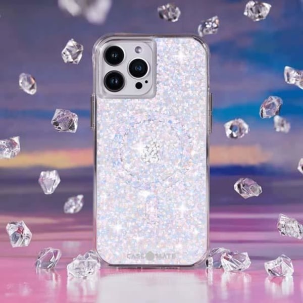 Coque - Case Mate - Twinkle Diamond - Kompatibel med MagSafe - iPhone 14 Pro - Iriserande Iriserande