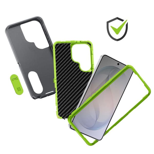 Cover til Galaxy S26 Ultra Trimateriale Forstærket med Indbygget Stativ Grå Grå