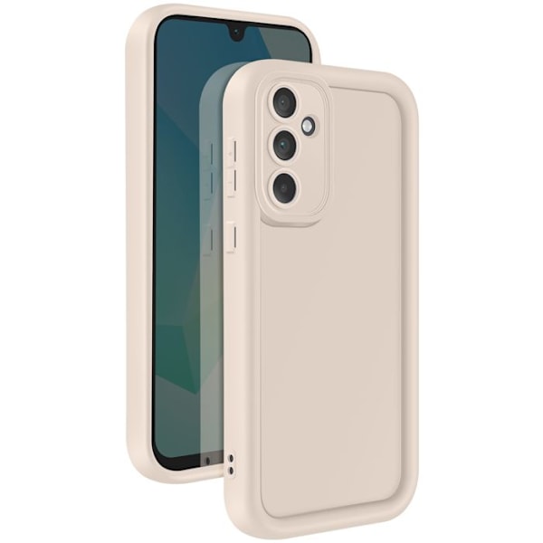 Samsung Galaxy A35 Pehmeä Silikoni Suoja Korkeat Reunat Beige Beige