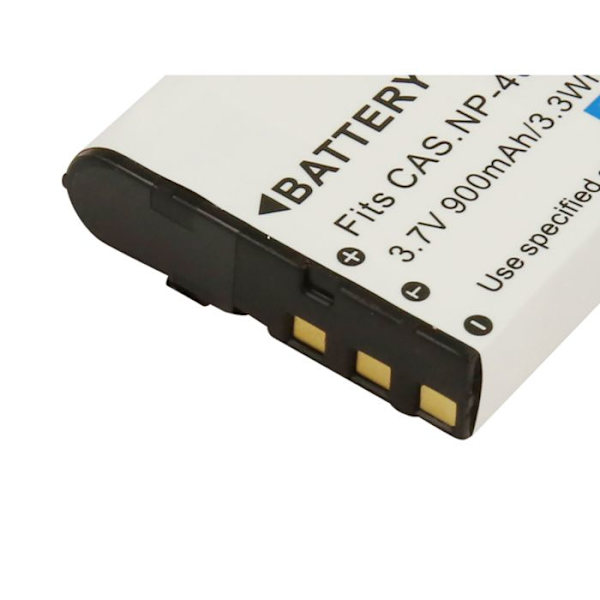 Li-ion akku 3.7V 900mAh 3.3Wh Casio NP-40 valokuvakameralle valkoinen