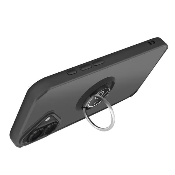 Cover til iPhone 17 med ringefunktion og magnetisk beslag sort Svart